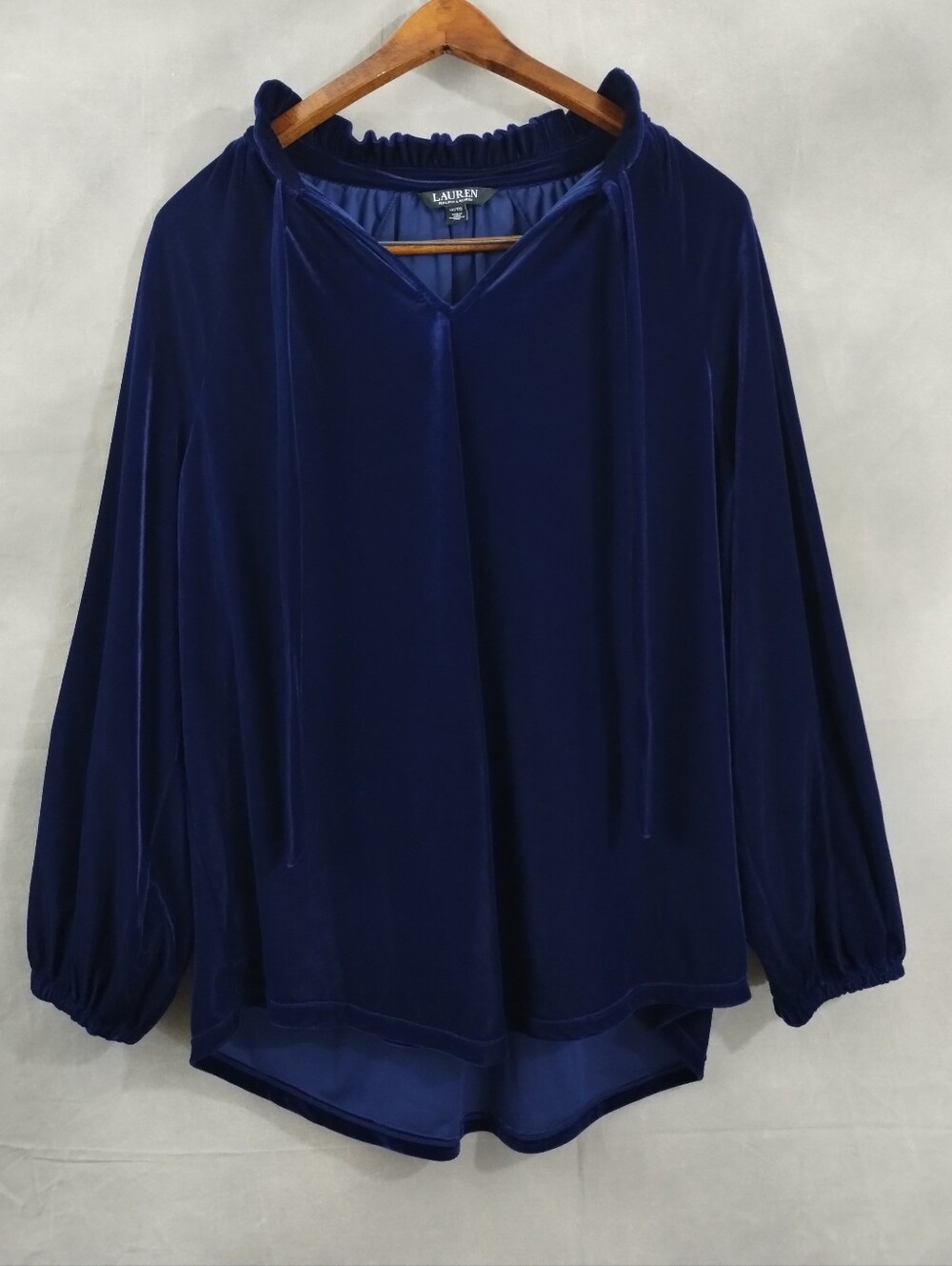NEW Ralph Lauren Luxury Velvet Blouse Top Size 1X
